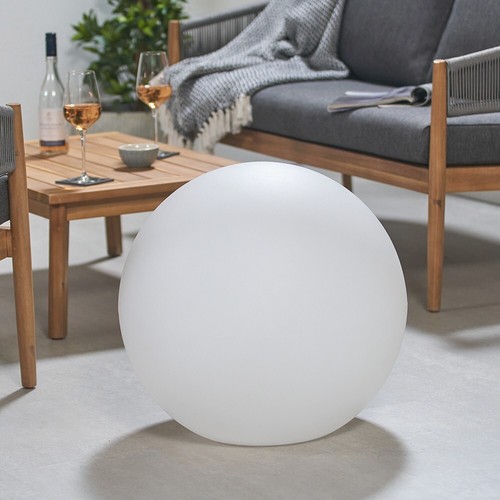 White ball outdoor floor lamp - outdoor,
