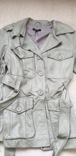 Stylish faux leather - , grey