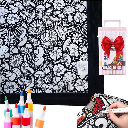 Diy coloring blanket with - blanket,