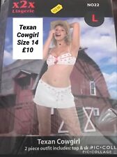 Texan Cowgirl Fancy Dress Costume Sexy Size 14 Ladies Wild West