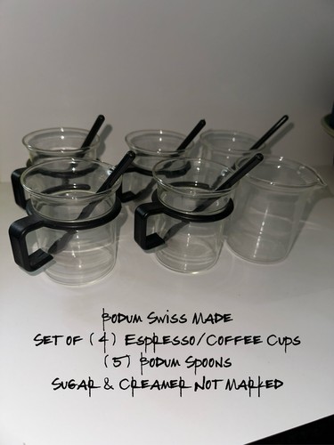 Vtg 1980s bodum glass - s/4,