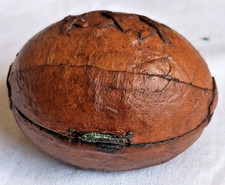 Antique Rugby ball Travelling inkwell