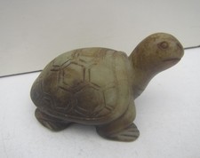 Vintage Carved 'Brown Chinese Jade' Tortoise Figure