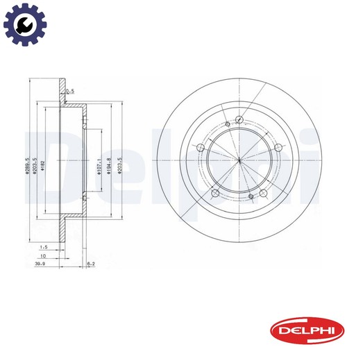 Brake disc bg2584 - bg2584, for