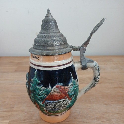 German beer stein - beer, lid