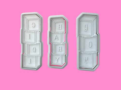 Baby block embosser and - block, cookie