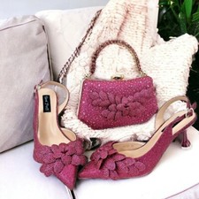 Hot Pink Rhinestone Heels with