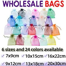 10-500Pcs Organza Gift Bags Wedding Party Favour Xmas Jewellery Candy Pouches uk