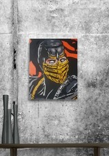 Scorpion mortal kombat Handpainted Canvas painting urban pop art 40x50cm