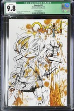 QUESTED #1 - Battle Damage SIGNED Tyler Kirkham Color Splash Variant 9.8 CGC COA