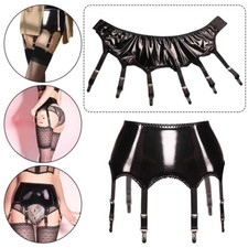 Women Glossy Shiny Black