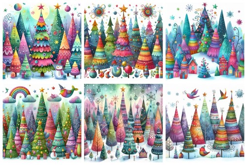 Christmas forest - a,
