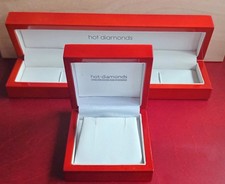 🔹 Hot Diamonds Wood + White Lining Jewellery Bracelet/Watch & Necklace Boxes.