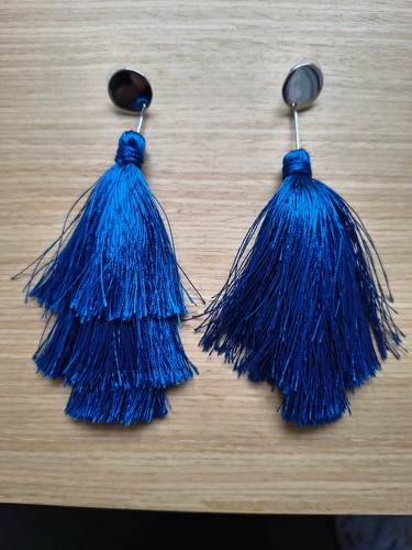 Next blue tassel - , earrings