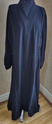 Women black embroidery abaya - women,