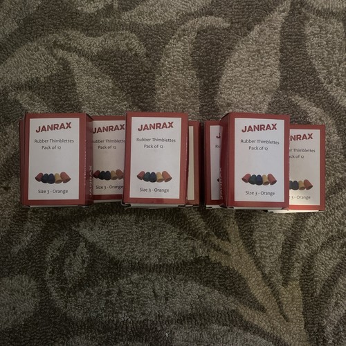 Pack rubber thimblettes - pack, 12