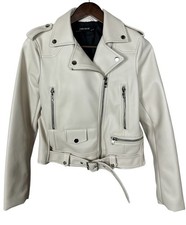Zara Faux Leather Crop Biker