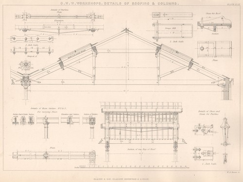 Victorian engineering drawing - engineering,