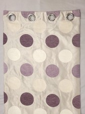Pair of Dunelm Curtains Spotty Satin 44" Wide x 54" Drop Lined