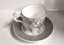 5 x Royal Crown Derby  Coffee Espresso Cup and Saucer Set Grey White