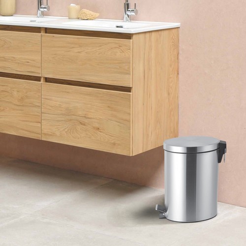 Metal chrome pedal bin - chrome,