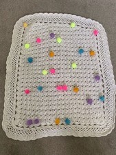 Crochet Pom Pom Baby Blanket