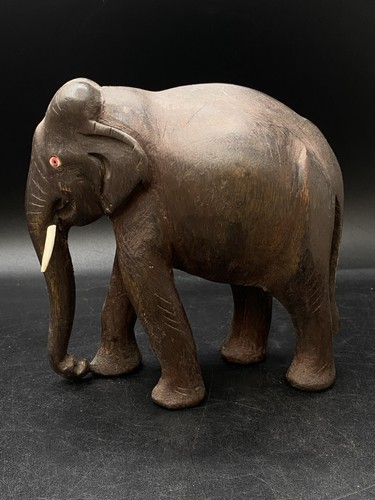 Ebony wooden elephant - elephant, 6”