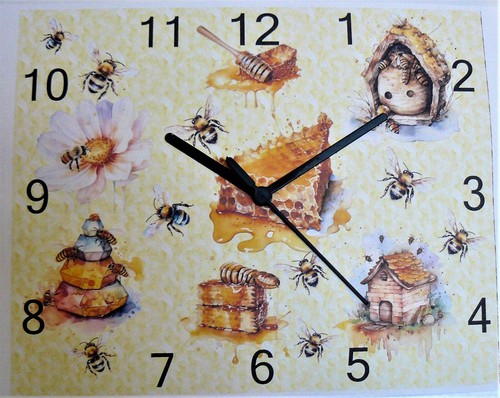 Honey bee wall hanging - bee, clock