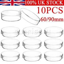 10PK 60/90mm Petri Dish Lid Agar Plates Cell Culture Dish Glass Petri Dish Cover