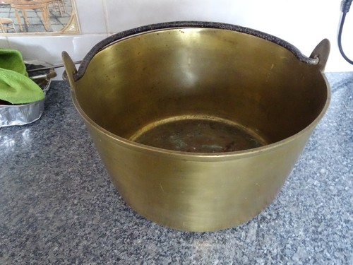 Brass jam preserve pan - brass, old
