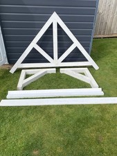 Timber front porch canopy 