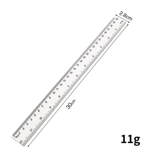 30cm clear ruler - clear, strong