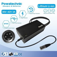 42V 3A XLR 4-pin Charger for 36V Kalkhoff Impulse Series Derby Cycle Werke eBike