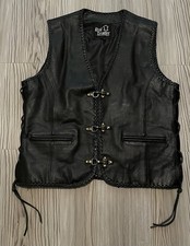 Leather Sleeveless Jacket (Adjustable Size) Biker/Fashion/Cosplay - Unique Piece