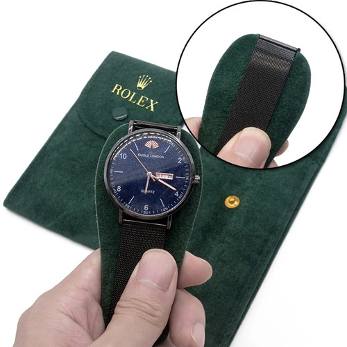 Rolex green velvet pouch - rolex,