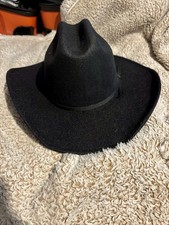 Pigalle Cowboy Hat Stetson Black Size 6 7/8 Made In Mexico