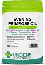 Evening PRIMROSE Oil Capsules 1000mg (90) HIGH Strength Lindens