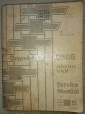 Chevrolet GM service manual Astro Van 1986 st-372-86