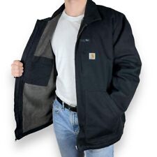 Carhartt Sherpa-Lined Duck Chore Ranch Jacket, Black, Loose Fit, Fits XL (CB483)