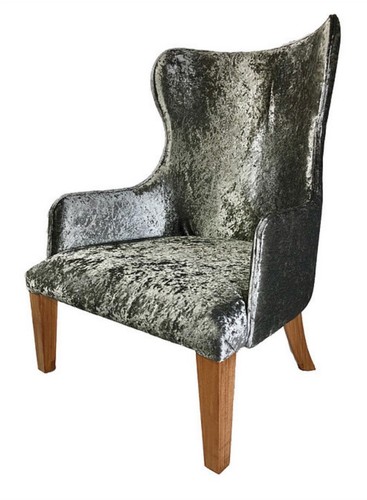 Designer silver crushed velvet - designer,