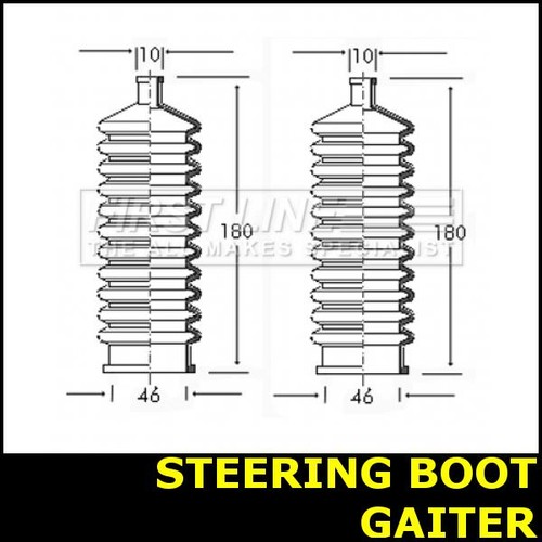 Steering boot gaiter - gaiter, fits
