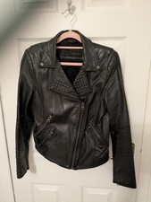 Zara black leather biker - zara,