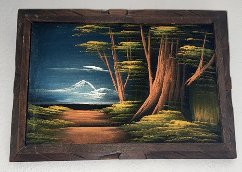 Black velvet painting - black,