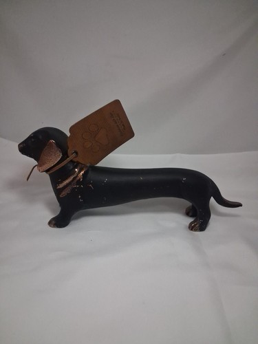 Dachshund dog black metal - *dachshund, dog*
