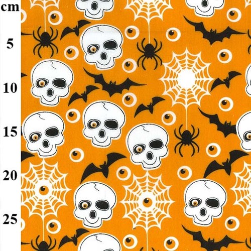 Halloween poly cotton fabric - poly,