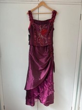 Purple red sequin floral - purple,