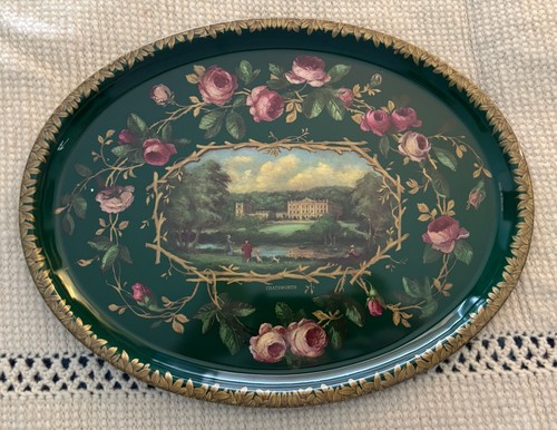 Barnsley green oval tea tray - oval,
