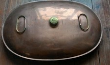 large Antique Copper Carriage Foot Warmer 23" Bed Warmer.