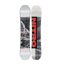 Nitro Prime Raw Flat Out Rocker Snowboard 160cm Wide (Black/Grey)