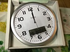 SCREEN DAMAGED! Hama Radio-Controlled Digital Wall Clock Large Radio-Controlled